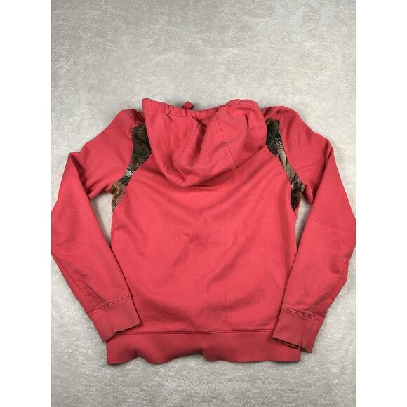 Under Armour Womens Sz XL Sweatshirt Full Zip Hoodie Pink Camo Semi Fitted - Picture 2 of 11